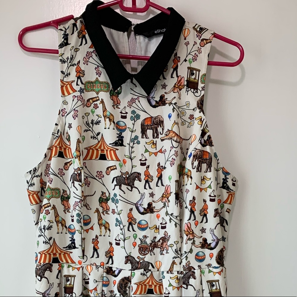 eShakti Circus Print Dress XL-16